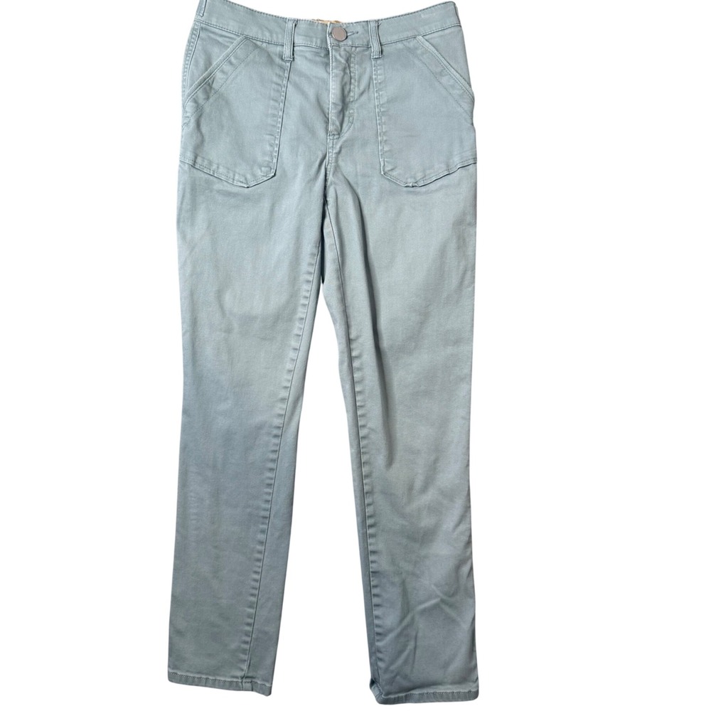 Democracy Straight Leg Utility Chino Pants Womens 2 Green Ab Technology